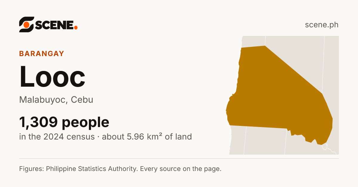 Looc, Malabuyoc, barangay: 1,309 people in the 2024 census