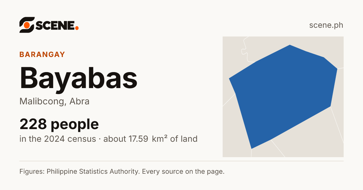 Bayabas, Malibcong, barangay: 228 people in the 2024 census
