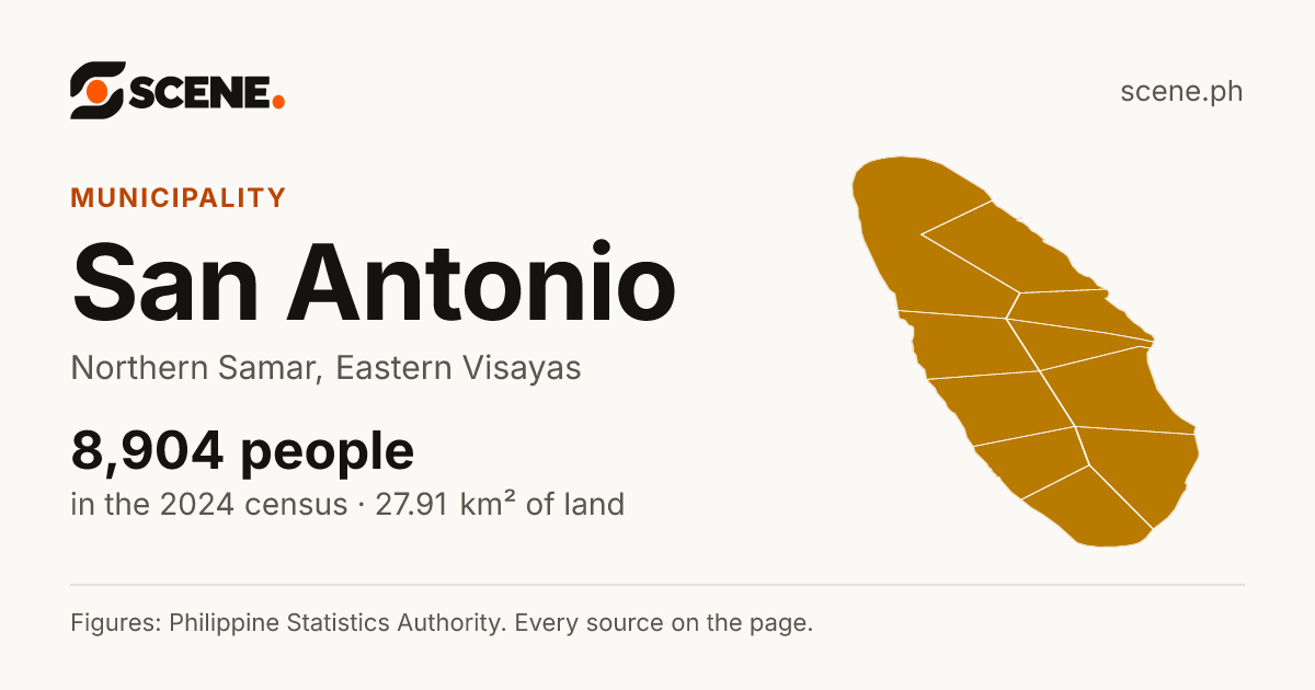 San Antonio, Northern Samar, municipality: 8,904 people in the 2024 census
