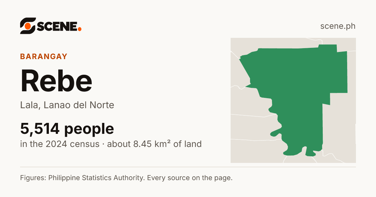 Rebe, Lala, barangay: 5,514 people in the 2024 census