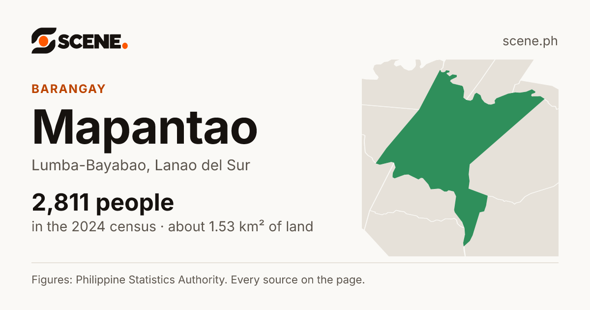 Mapantao, Lumba-Bayabao, barangay: 2,811 people in the 2024 census