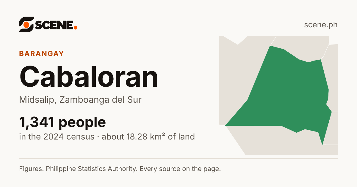 Cabaloran, Midsalip, barangay: 1,341 people in the 2024 census