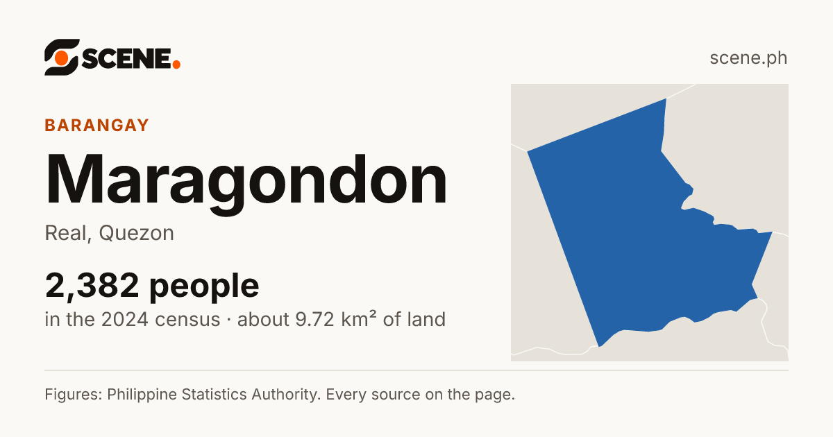Maragondon, Real, barangay: 2,382 people in the 2024 census