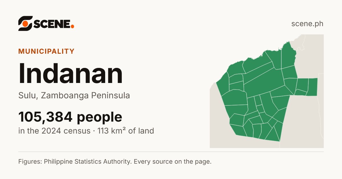 Indanan, Sulu, municipality: 105,384 people in the 2024 census