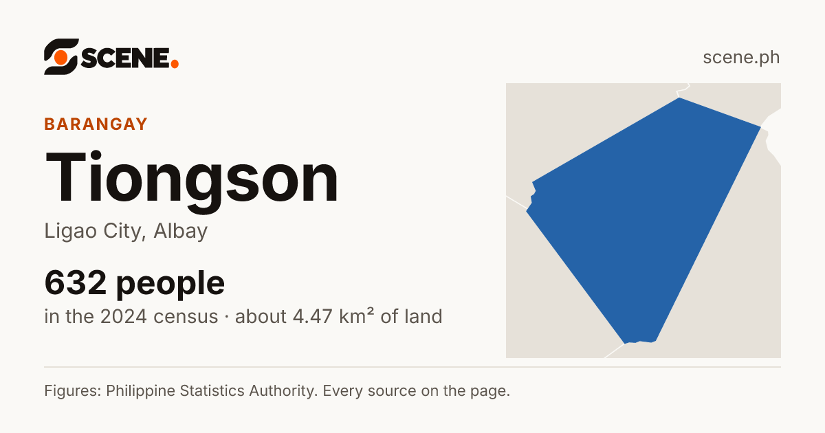 Tiongson, Ligao City, barangay: 632 people in the 2024 census