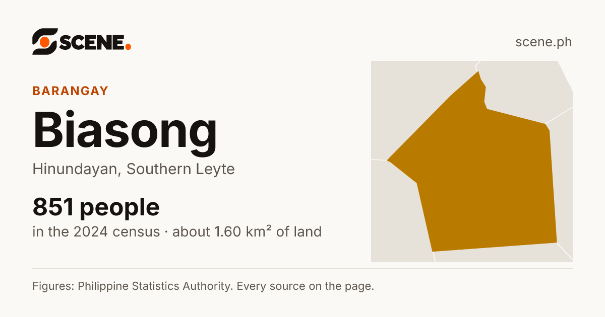 Biasong, Hinundayan, barangay: 851 people in the 2024 census