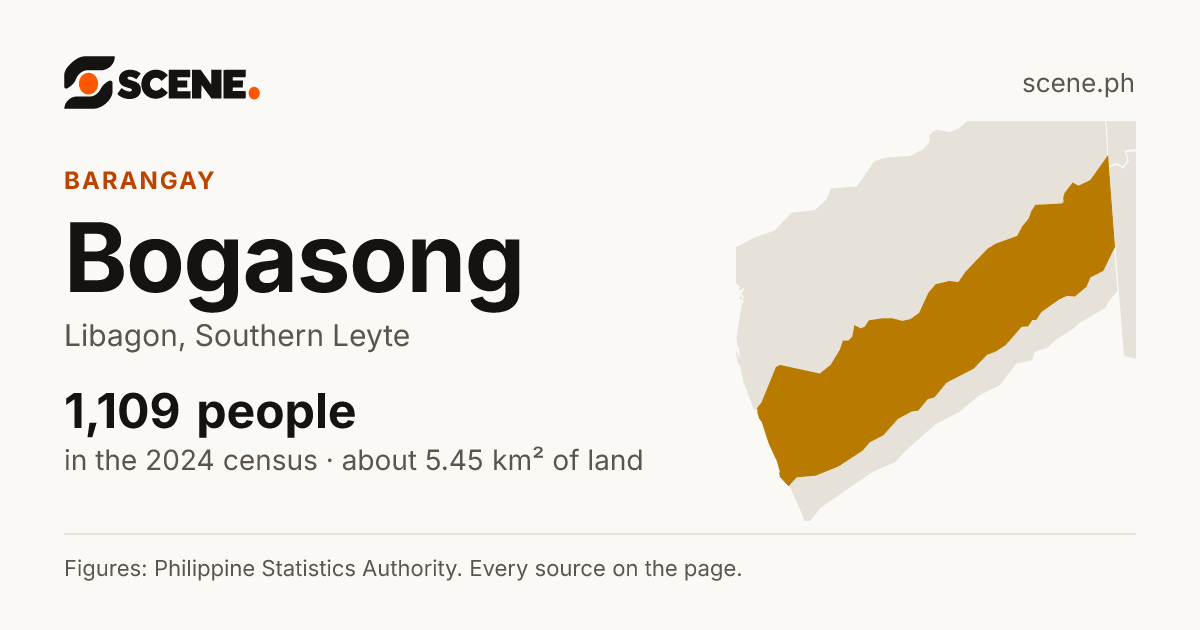 Bogasong, Libagon, barangay: 1,109 people in the 2024 census