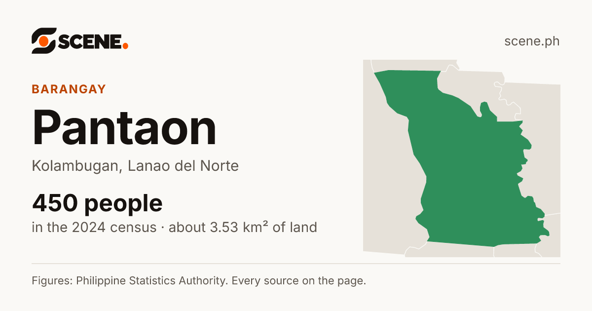 Pantaon, Kolambugan, barangay: 450 people in the 2024 census