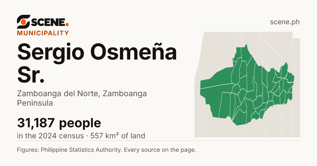 Sergio Osmeña Sr., Zamboanga del Norte, municipality: 31,187 people in the 2024 census
