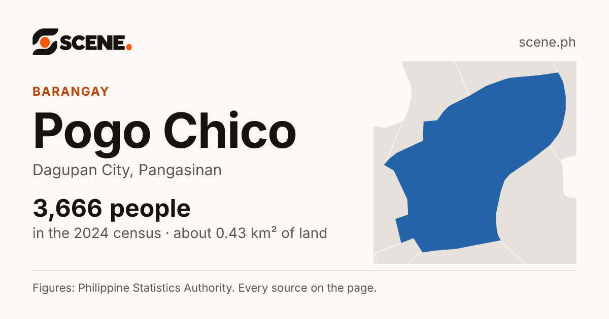Pogo Chico, Dagupan City, barangay: 3,666 people in the 2024 census