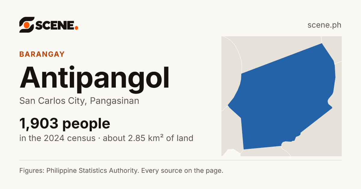 Antipangol, San Carlos City, barangay: 1,903 people in the 2024 census