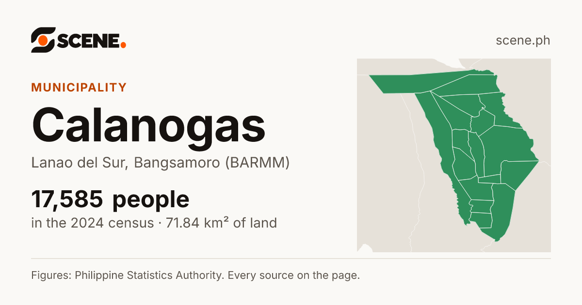Calanogas, Lanao del Sur, municipality: 17,585 people in the 2024 census