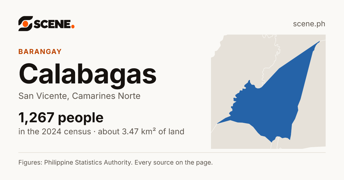 Calabagas, San Vicente, barangay: 1,267 people in the 2024 census