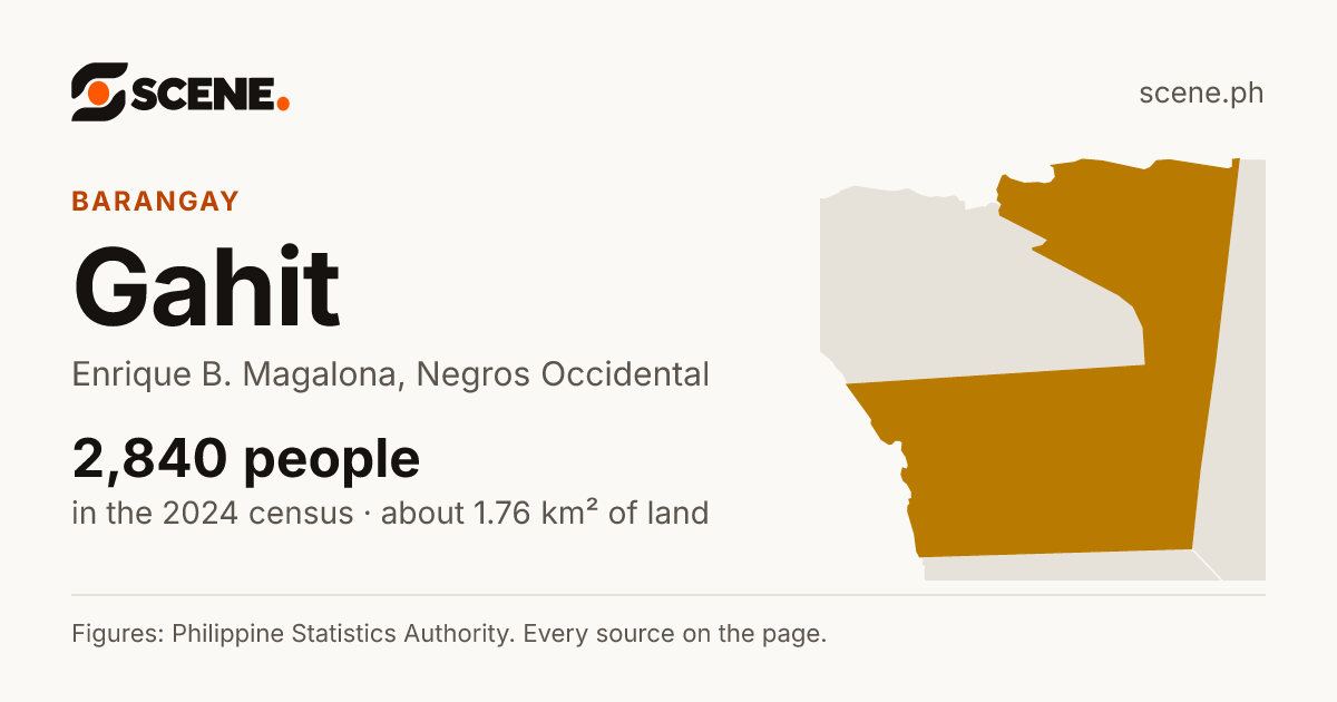 Gahit, Enrique B. Magalona, barangay: 2,840 people in the 2024 census