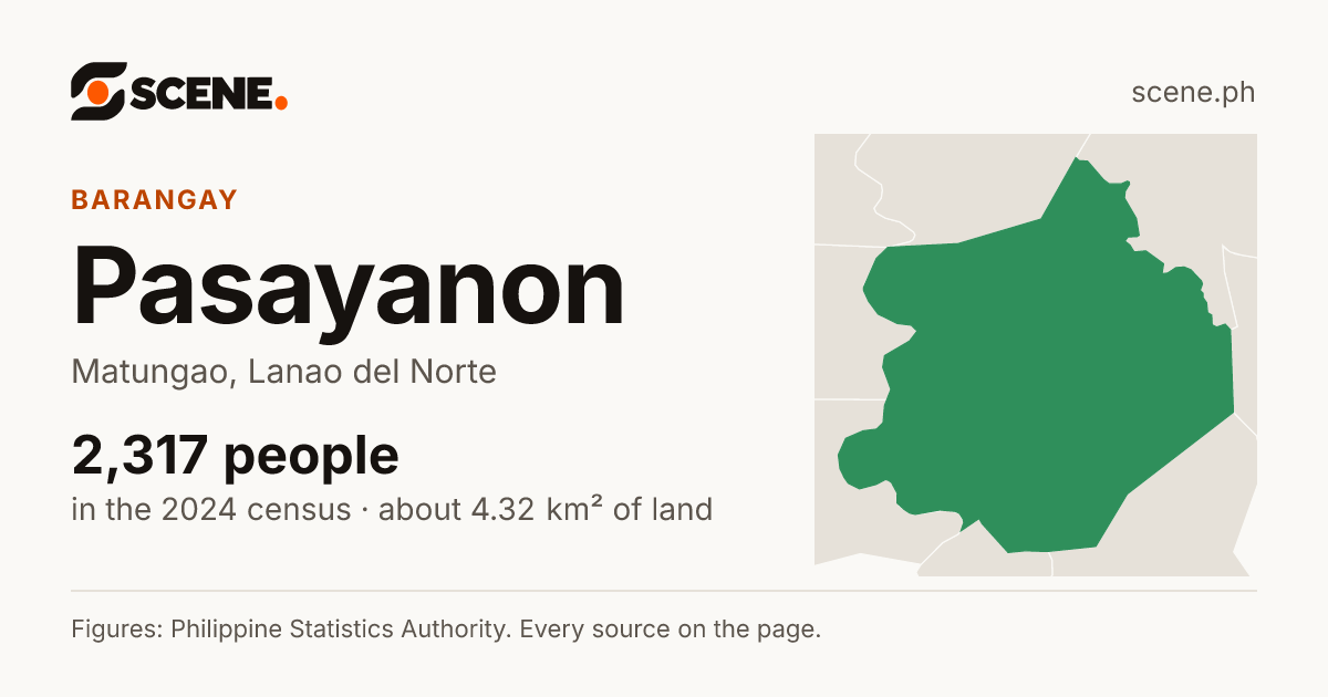 Pasayanon, Matungao, barangay: 2,317 people in the 2024 census
