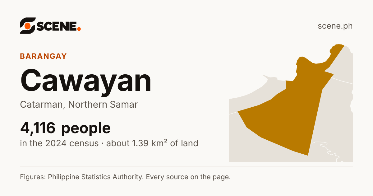 Cawayan, Catarman, barangay: 4,116 people in the 2024 census
