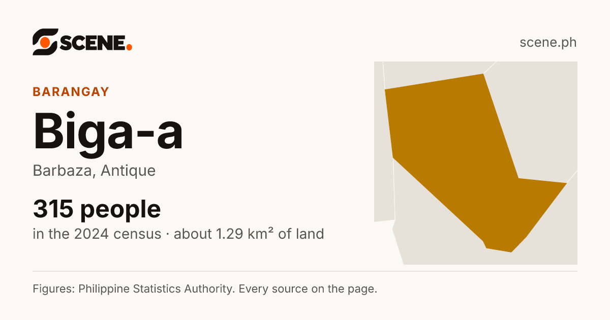 Biga-a, Barbaza, barangay: 315 people in the 2024 census