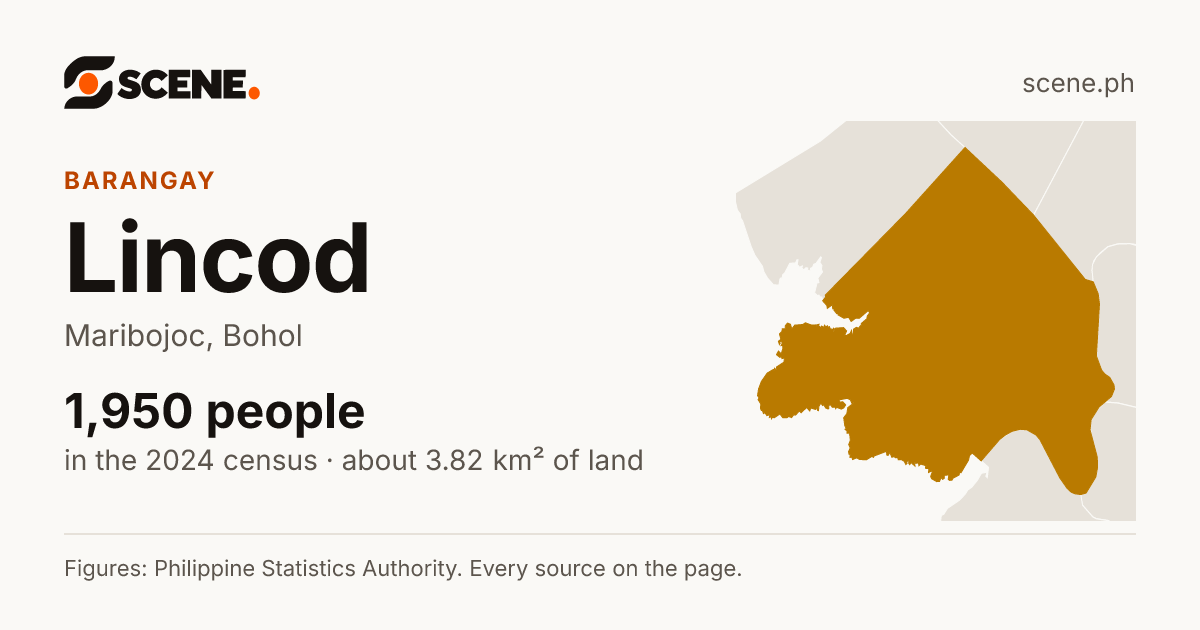 Lincod, Maribojoc, barangay: 1,950 people in the 2024 census
