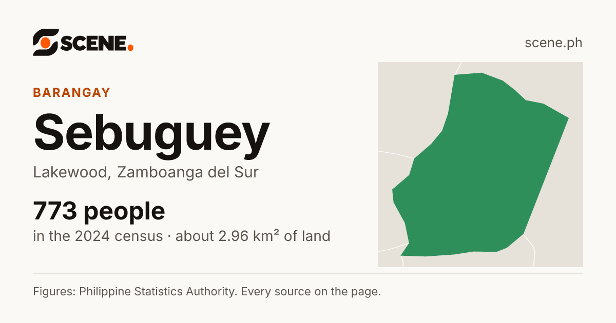 Sebuguey, Lakewood, barangay: 773 people in the 2024 census