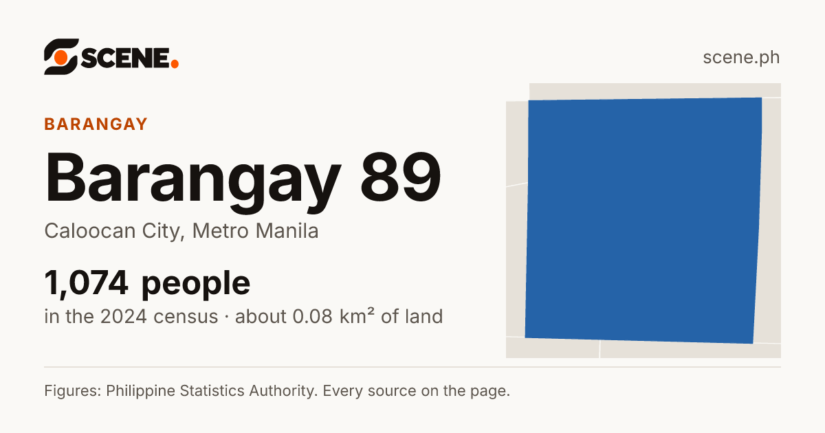 Barangay 89, Caloocan City, barangay: 1,074 people in the 2024 census