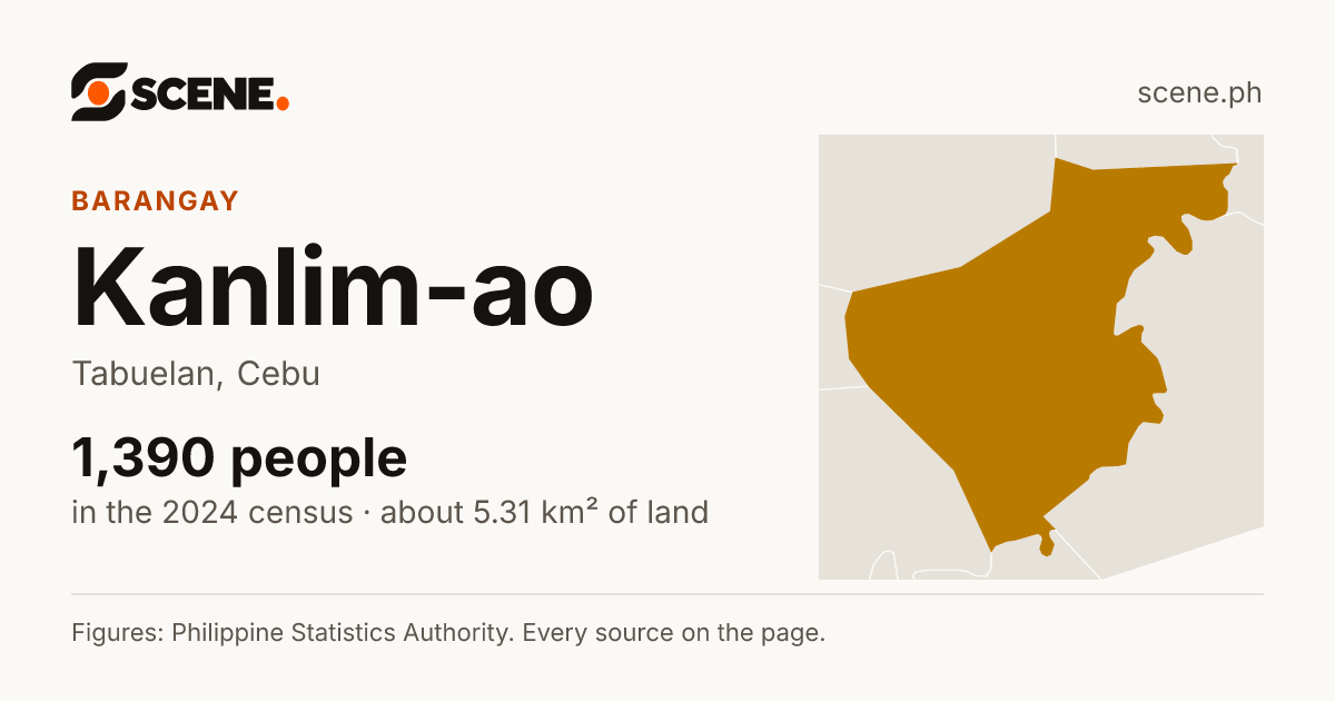 Kanlim-ao, Tabuelan, barangay: 1,390 people in the 2024 census