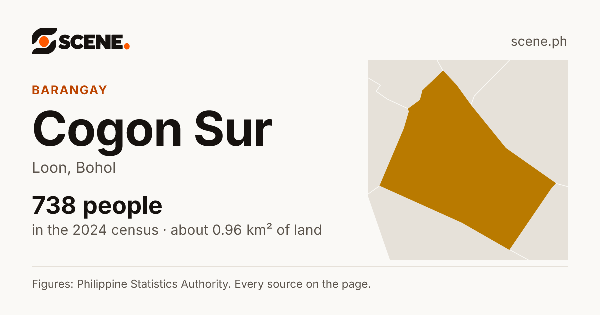 Cogon Sur, Loon, barangay: 738 people in the 2024 census