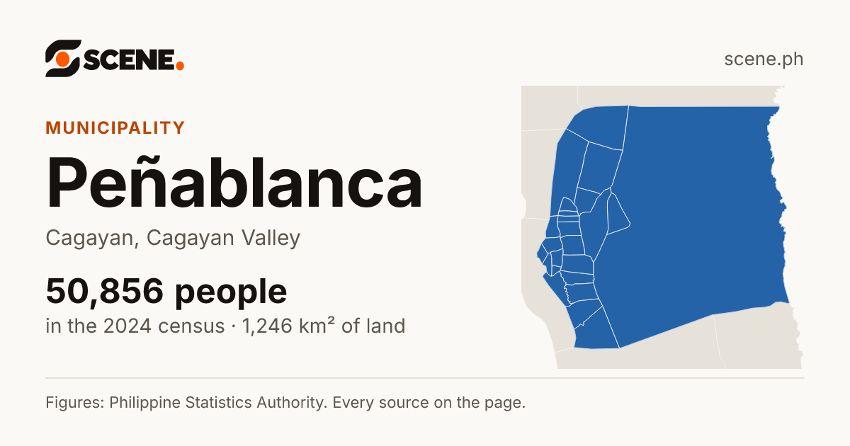 Peñablanca, Cagayan, municipality: 50,856 people in the 2024 census