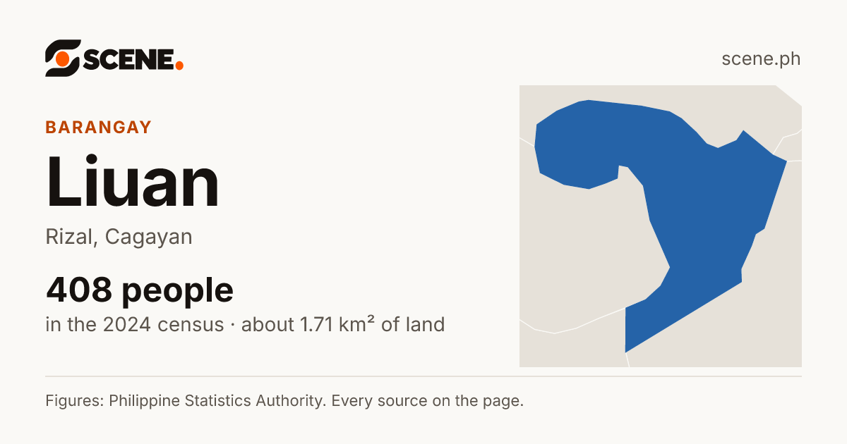 Liuan, Rizal, barangay: 408 people in the 2024 census