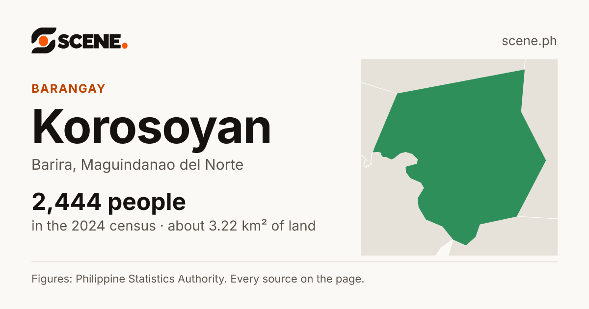 Korosoyan, Barira, barangay: 2,444 people in the 2024 census