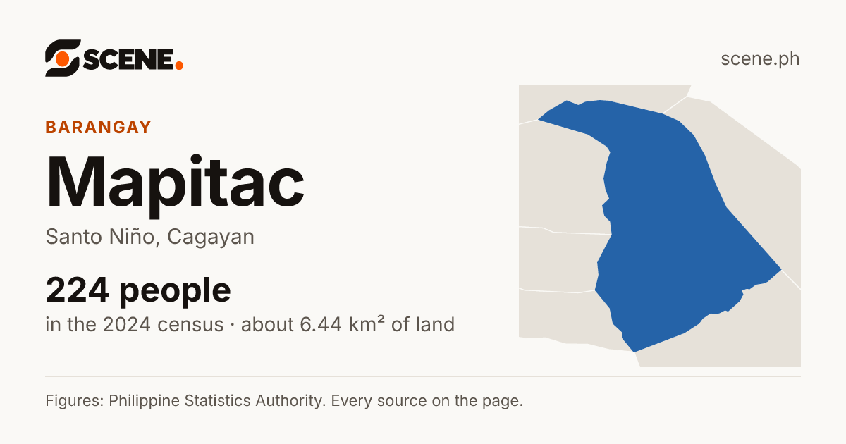 Mapitac, Santo Niño, barangay: 224 people in the 2024 census