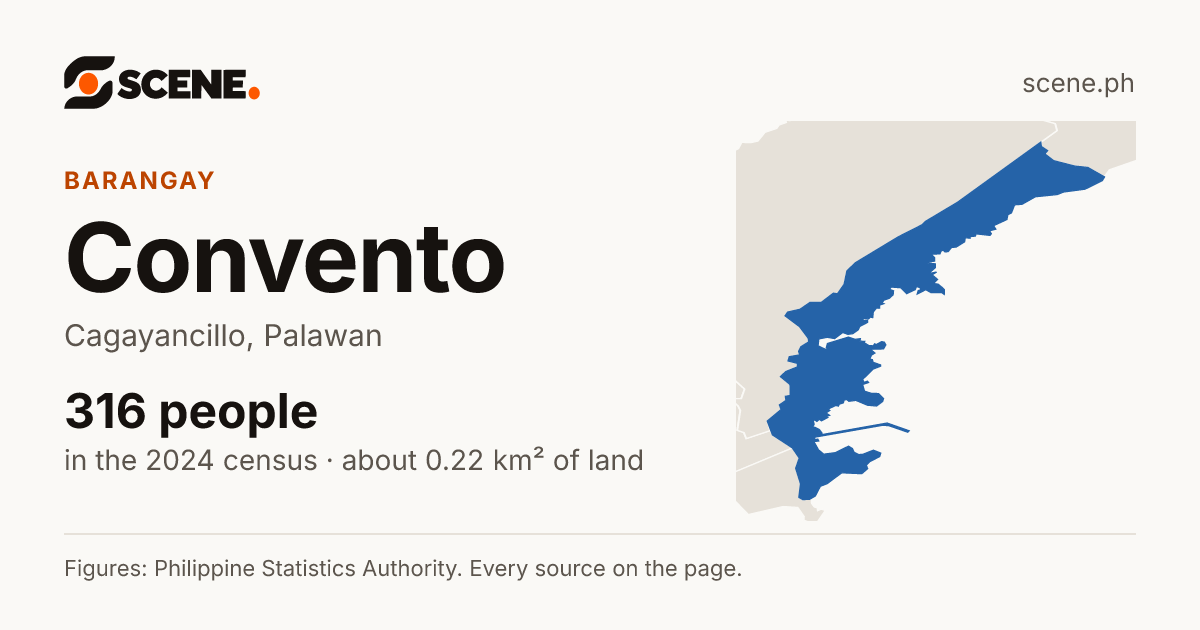 Convento, Cagayancillo, barangay: 316 people in the 2024 census