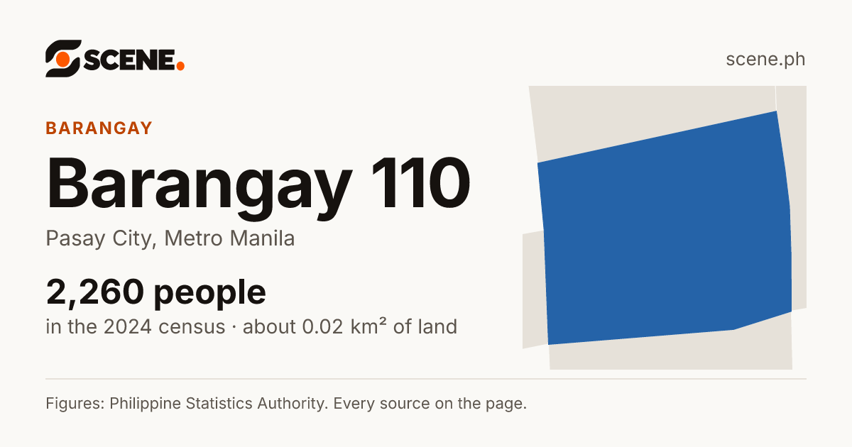 Barangay 110, Pasay City, barangay: 2,260 people in the 2024 census