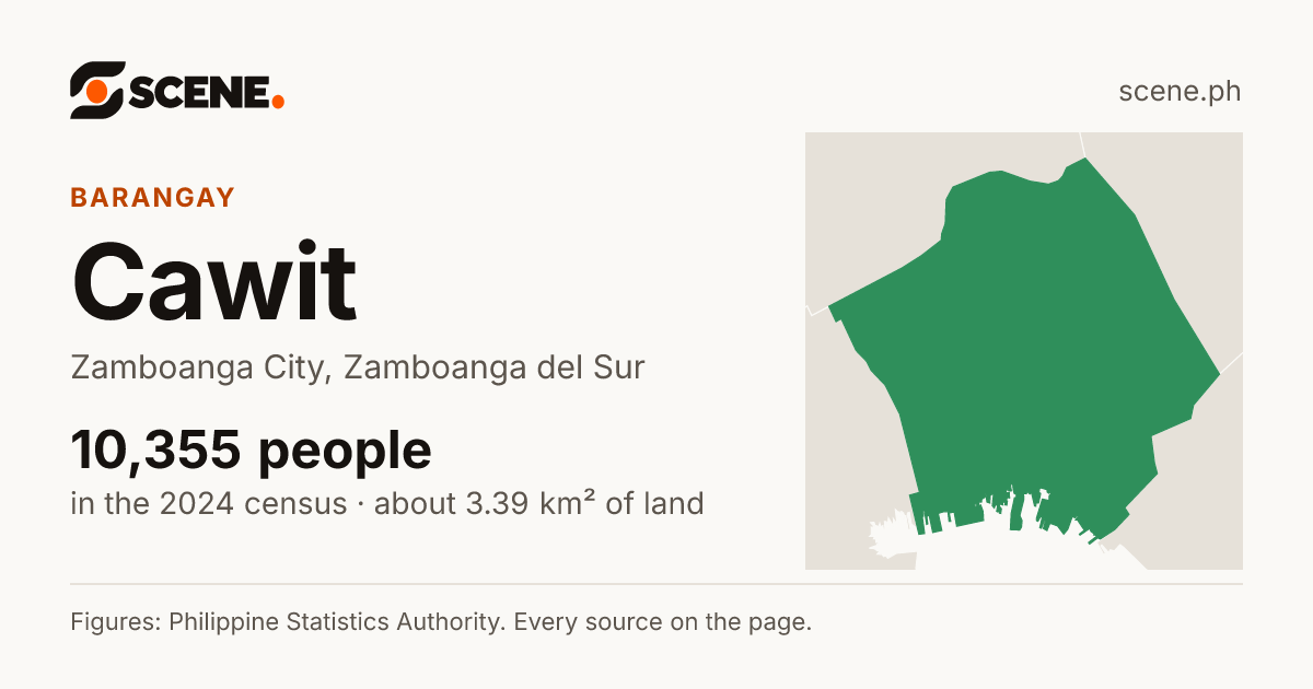 Cawit, Zamboanga City, barangay: 10,355 people in the 2024 census