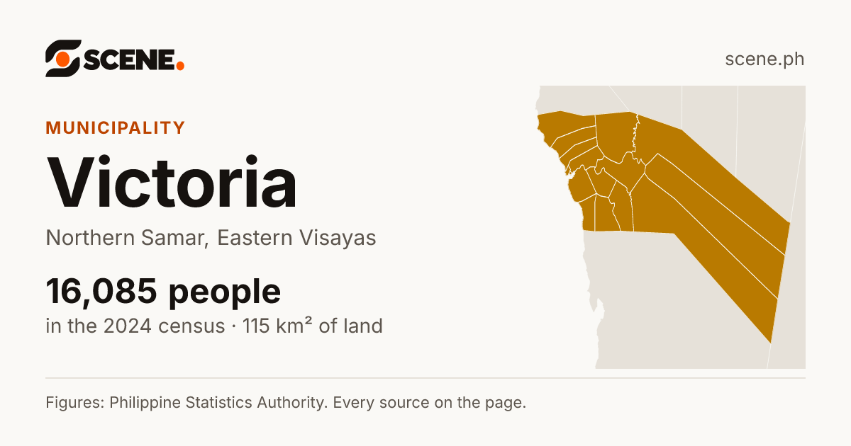 Victoria, Northern Samar, municipality: 16,085 people in the 2024 census