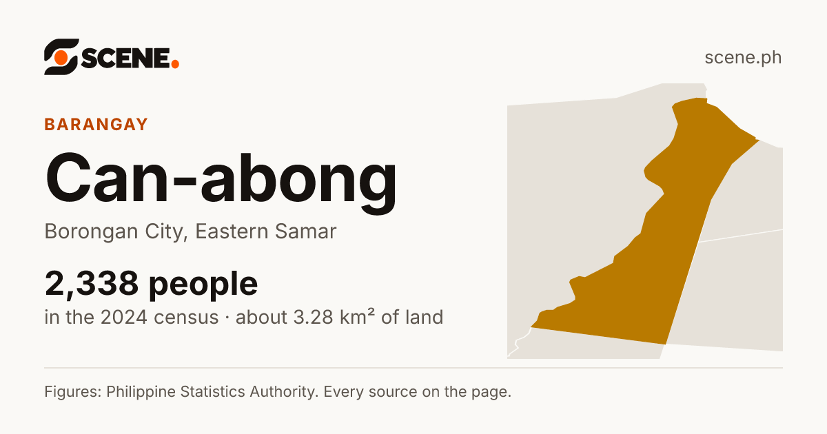 Can-abong, Borongan City, barangay: 2,338 people in the 2024 census
