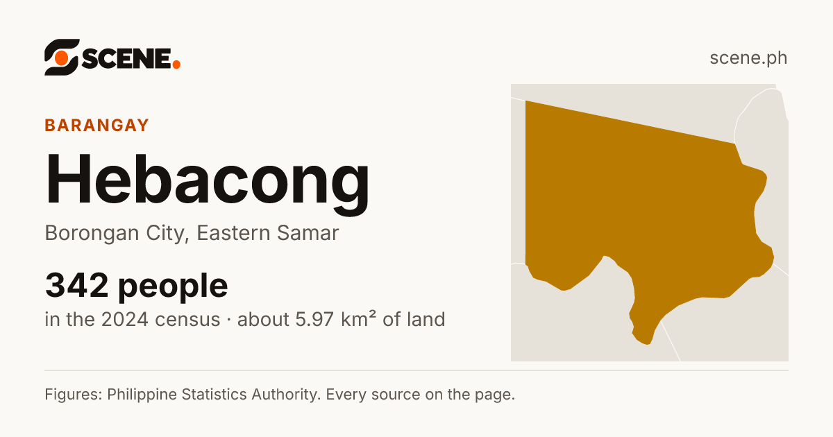 Hebacong, Borongan City, barangay: 342 people in the 2024 census