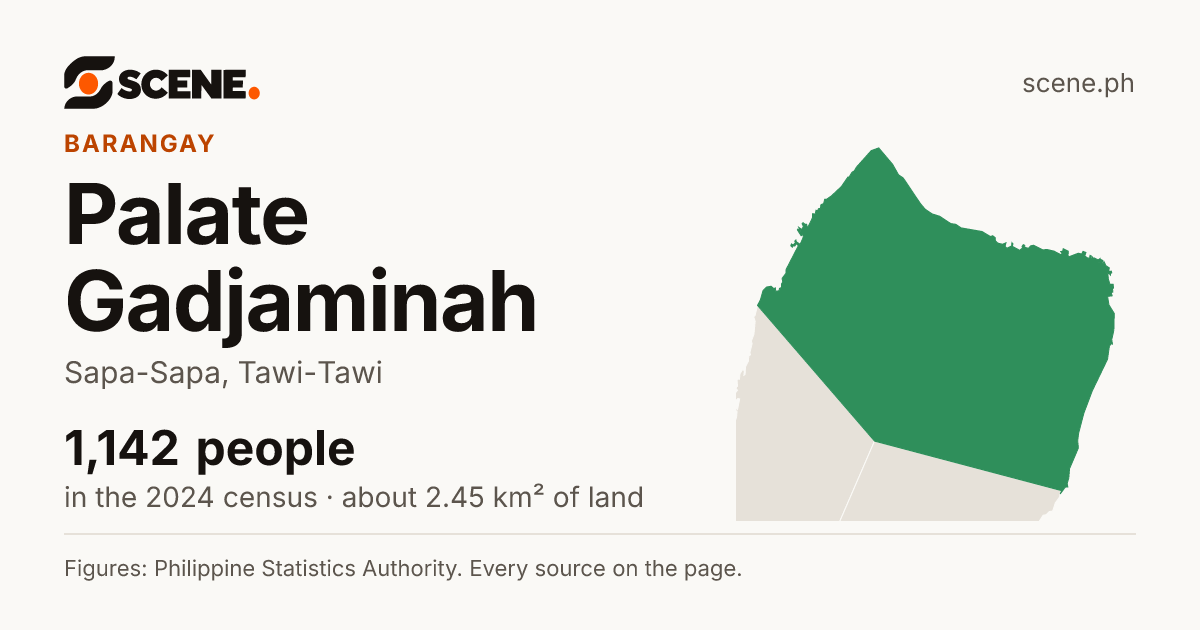 Palate Gadjaminah, Sapa-Sapa, barangay: 1,142 people in the 2024 census