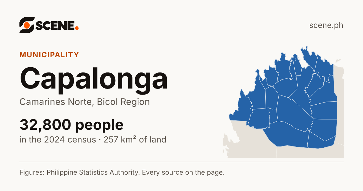 Capalonga, Camarines Norte, municipality: 32,800 people in the 2024 census