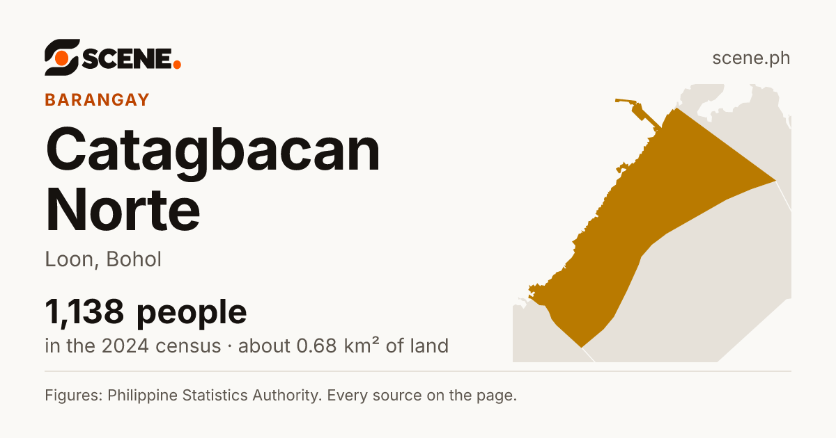 Catagbacan Norte, Loon, barangay: 1,138 people in the 2024 census