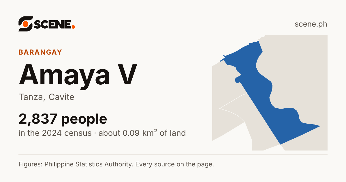Amaya V, Tanza, barangay: 2,837 people in the 2024 census