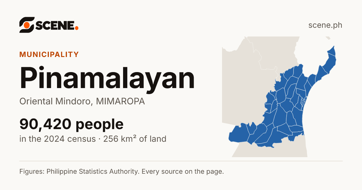 Pinamalayan, Oriental Mindoro, municipality: 90,420 people in the 2024 census