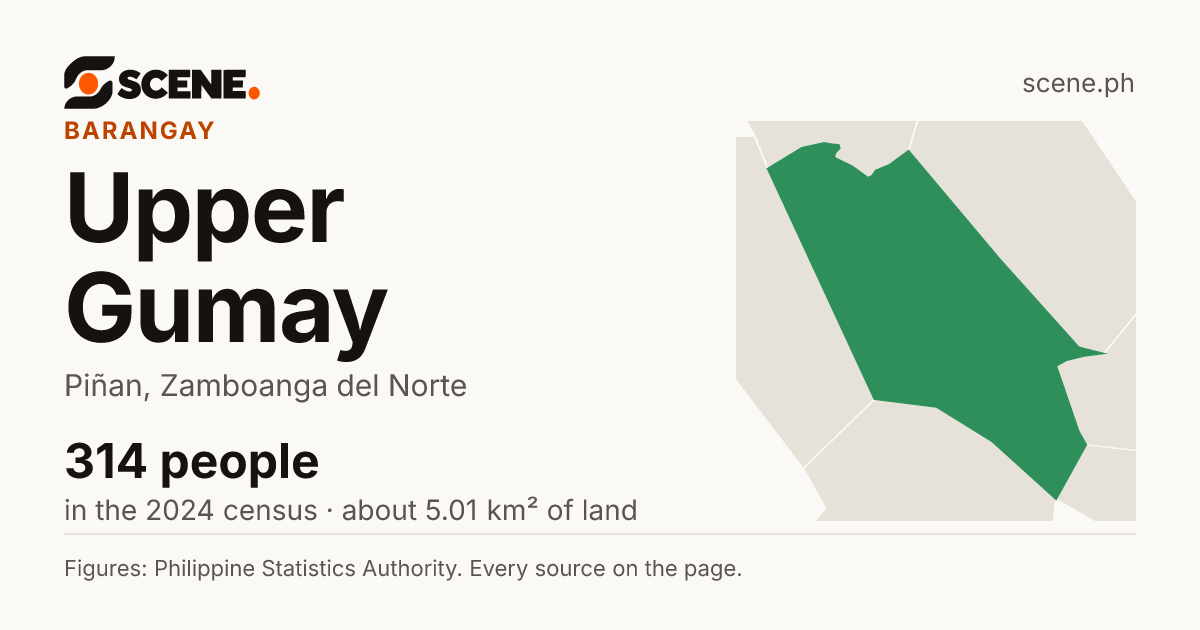 Upper Gumay, Piñan, barangay: 314 people in the 2024 census