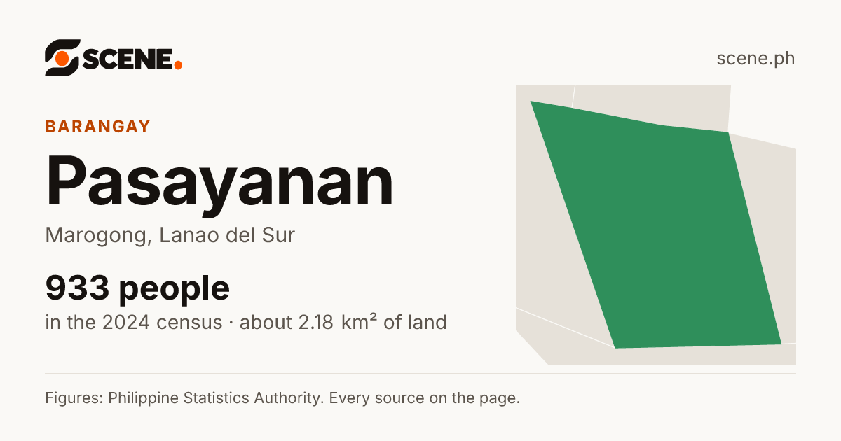 Pasayanan, Marogong, barangay: 933 people in the 2024 census