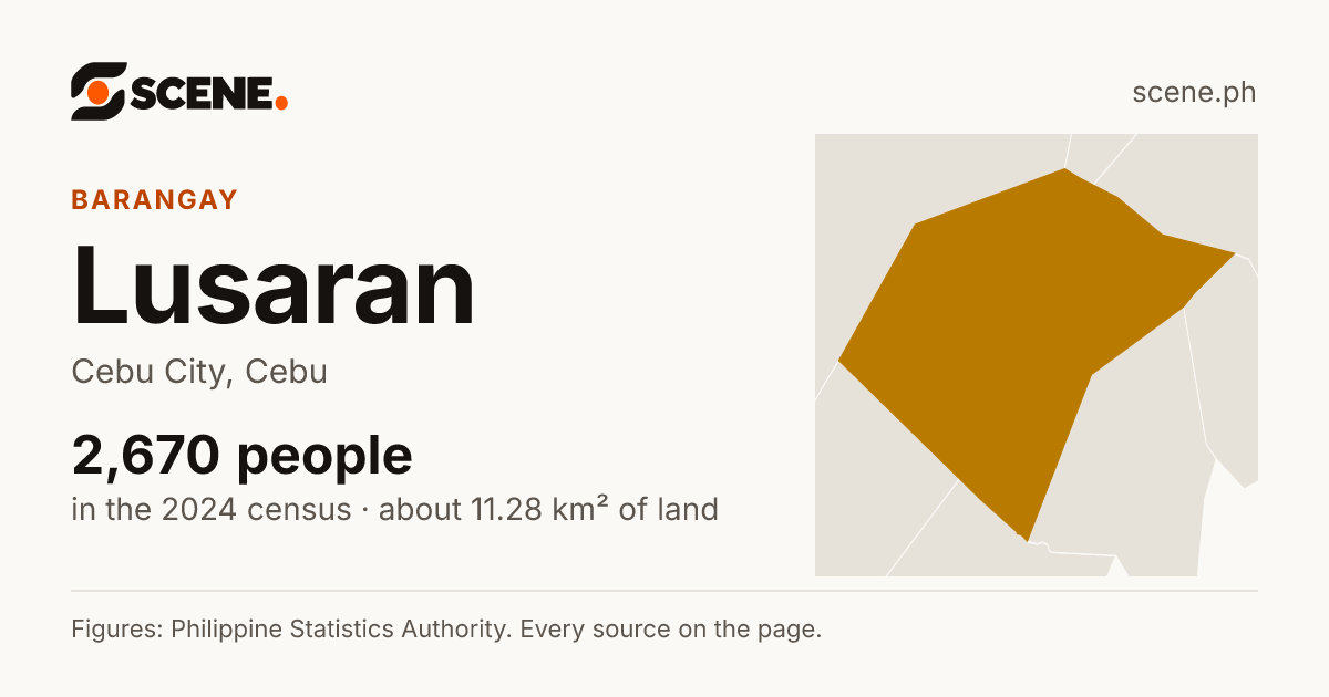 Lusaran, Cebu City, barangay: 2,670 people in the 2024 census