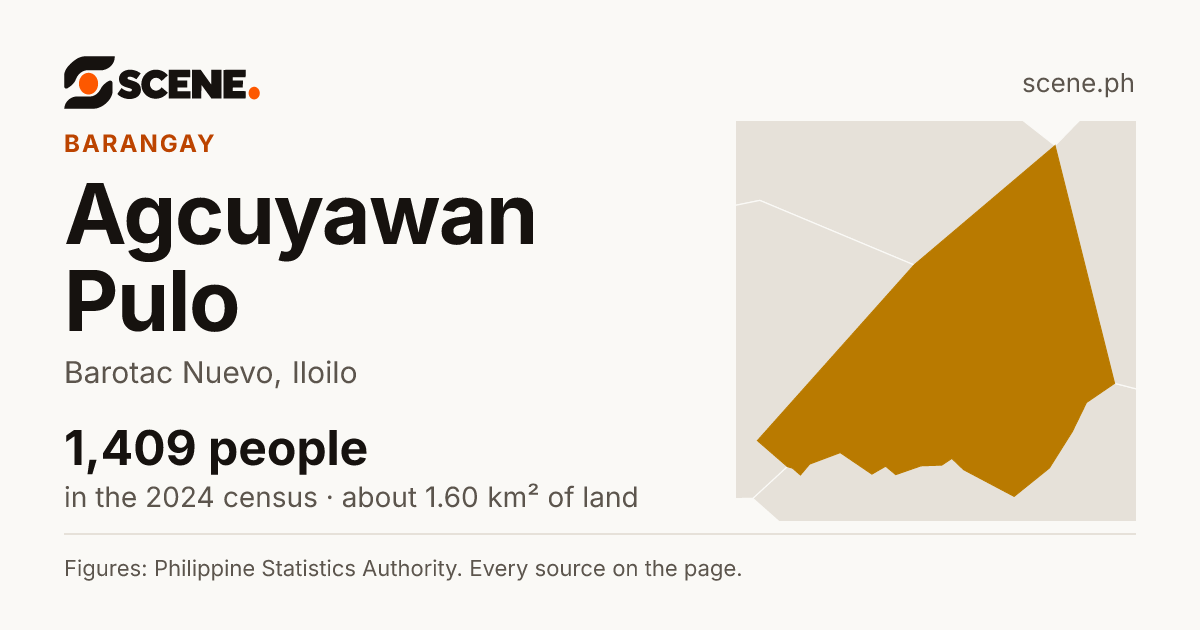 Agcuyawan Pulo, Barotac Nuevo, barangay: 1,409 people in the 2024 census