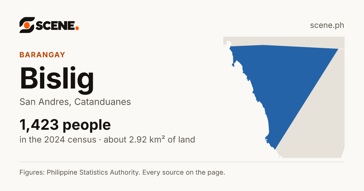 Bislig, San Andres, barangay: 1,423 people in the 2024 census