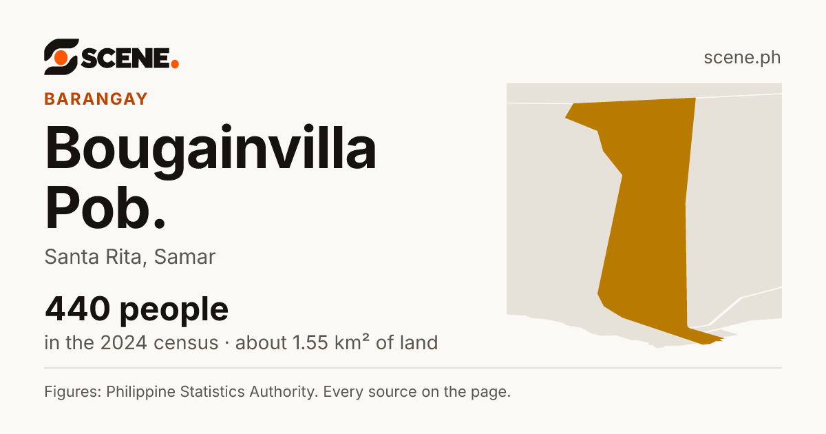 Bougainvilla Pob., Santa Rita, barangay: 440 people in the 2024 census