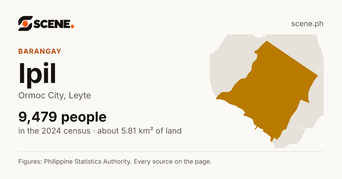Ipil, Ormoc City, barangay: 9,479 people in the 2024 census