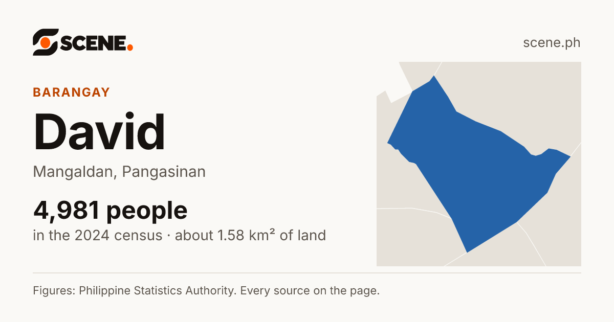 David, Mangaldan, barangay: 4,981 people in the 2024 census