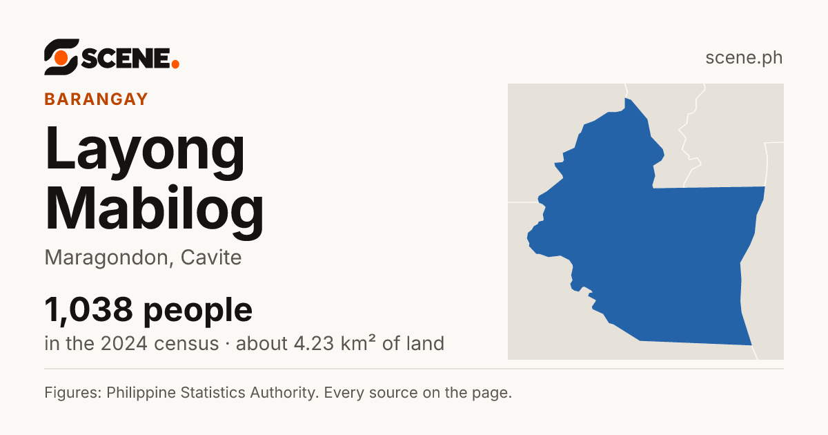 Layong Mabilog, Maragondon, barangay: 1,038 people in the 2024 census